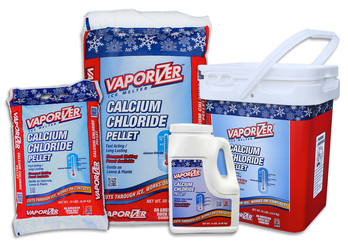Calcium Chloride Ice Melter Pellets - 50 Lb Bag Fast-Acting Snow Melter Down To -25°F