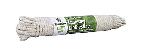 Wellington Natural Braided Cotton Clothesline Rope