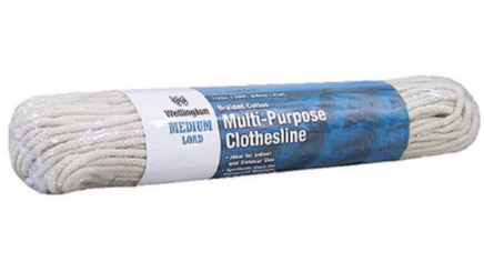 Wellington Natural Braided Cotton Clothesline Rope