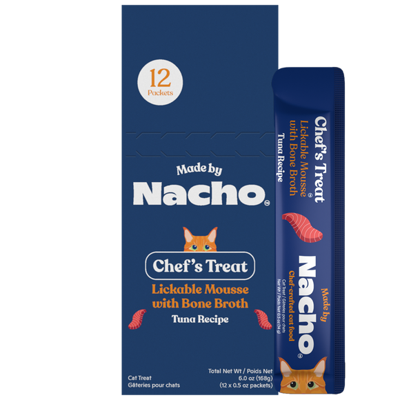 Made By Nacho Lickable Mousse with Bone Broth Tuna Recipe Cat Treats