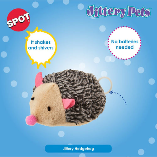 Ethical Pet SPOT Plush Jittery Pets Hedgehog Cat Toy