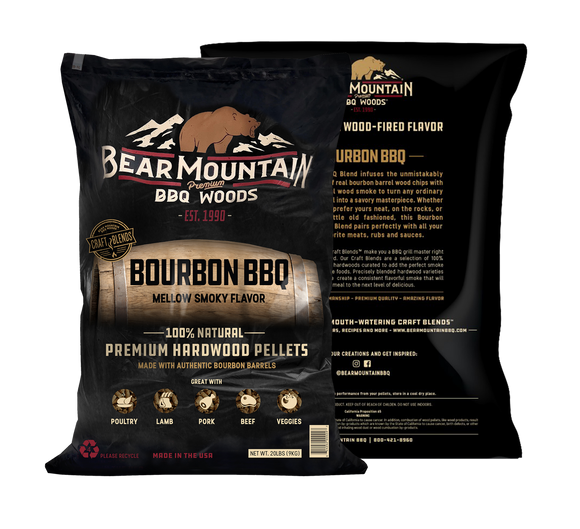 Bear Mountain Premium BBQ Woods Bourbon BBQ Craft Blends™ Wood Pellets 20 Lbs (20 Lbs)