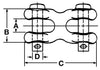 Campbell Twin (Double) Clevis Link, Forged Steel, Zinc Plated