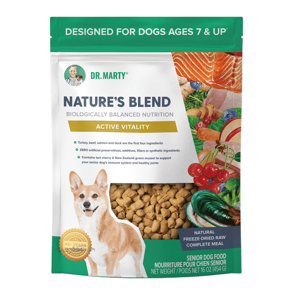 Dr. Marty Nature's Blend Active Vitality Seniors Freeze Dried Raw Dog Food (48 oz)