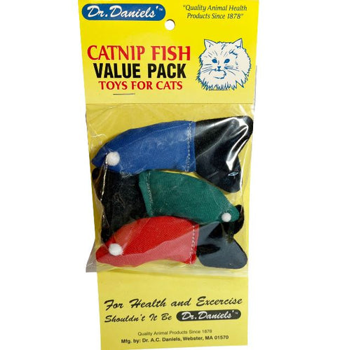 Dr. Daniels Catnip Fish 100% Filled Cat Toy