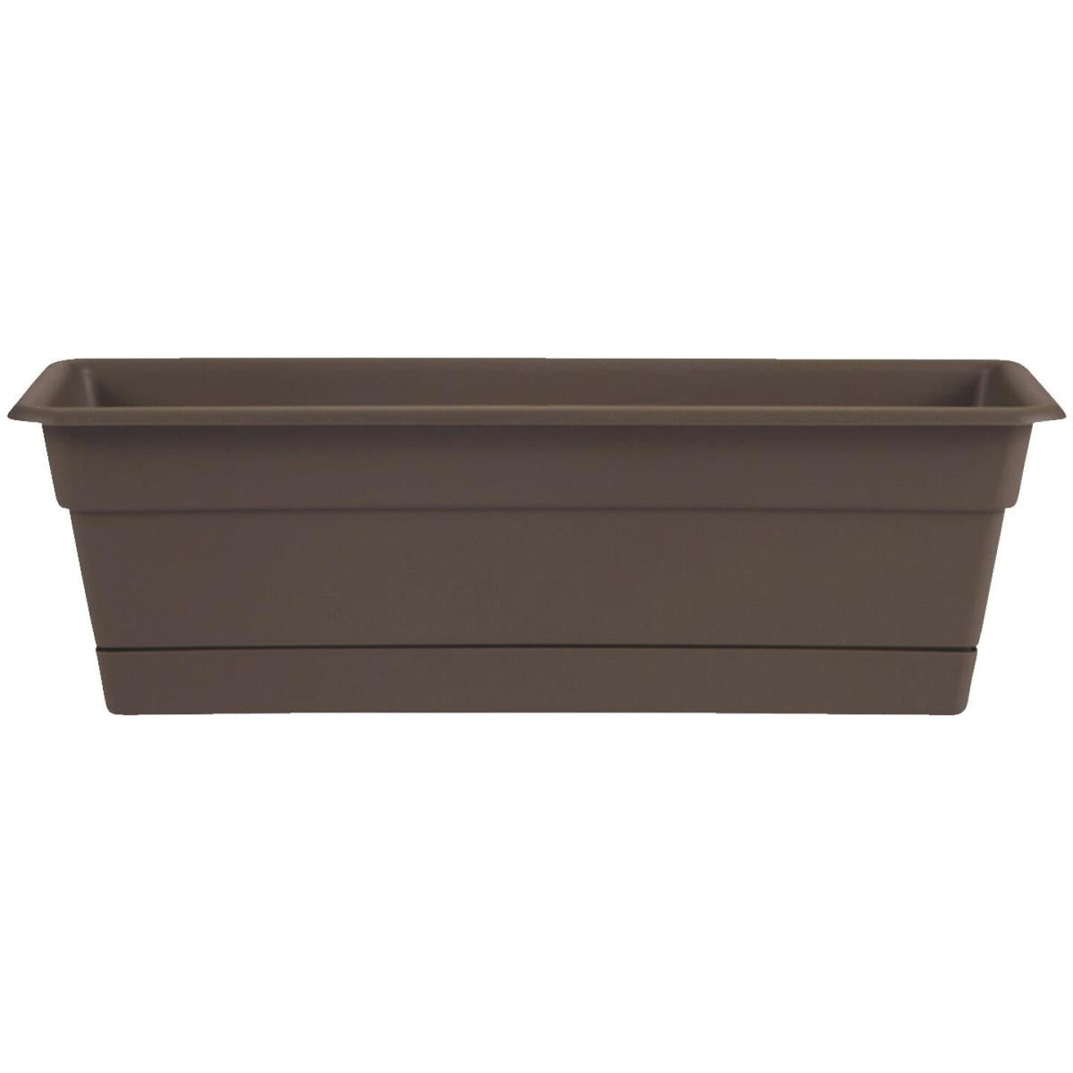 Bloem Dura Cotta 24 In. Plastic Chocolate Flower Box Endicott, NY