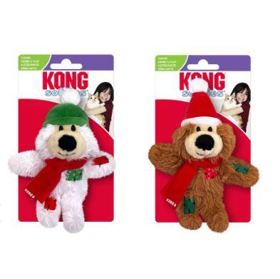 KONG Holiday Softies Bear Cat Toy