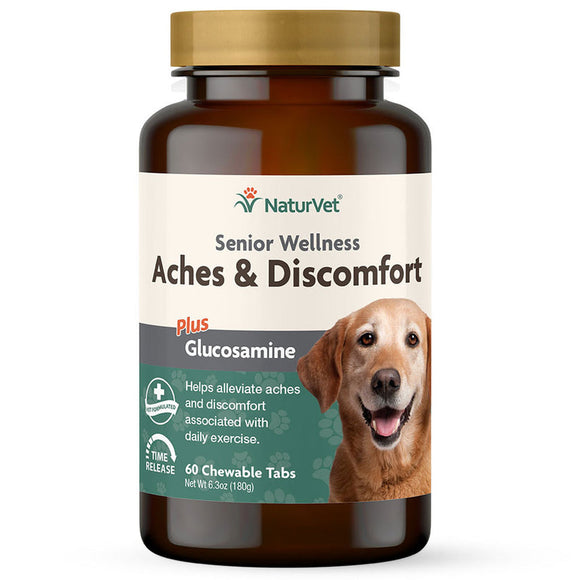 NaturVet Senior Dog Aches & Discomfort Joint Health Support Glucosamine 60 ct. (60 Ct.)