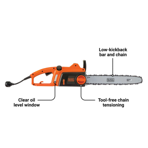 Black & Decker Electric Chainsaw 12-Amp