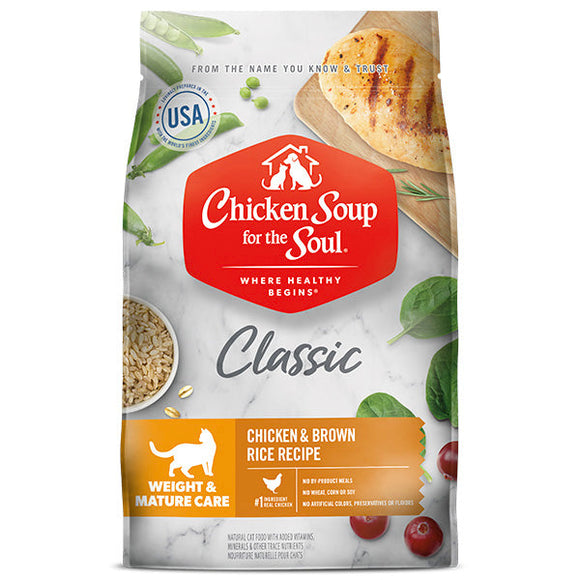 Chicken Soup for the Soul Classic Weight & Mature Care Dry Cat Food - Chicken & Brown Rice Recipe