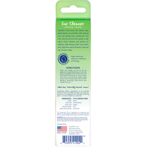 TropiClean Dual Action Ear Cleaner for Pets