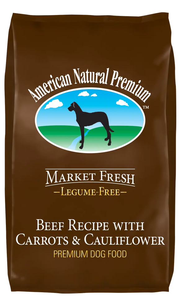 American Natural Premium Market Fresh Legume-Free Beef Recipe with Carrots & Cauliflower Premium Dog Food (4 lb bag)