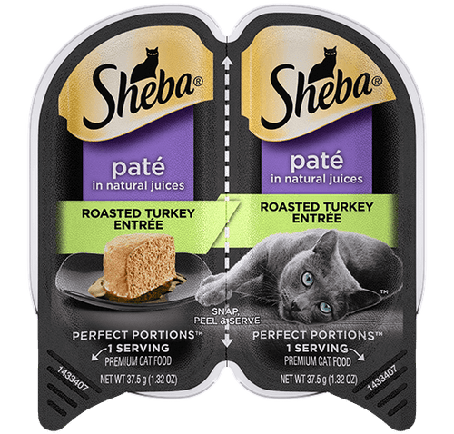 SHEBA® PERFECT PORTIONS™ Premium Paté Roasted Turkey Entrée