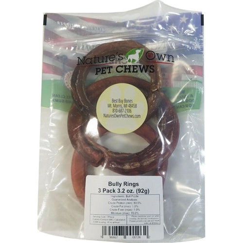 Nature's Own USA Premium Bully Rings Dog Chew Treats