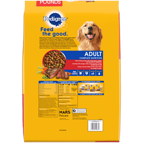 PEDIGREE® Dry Dog Food Adult Grilled Steak & Vegetable Flavor