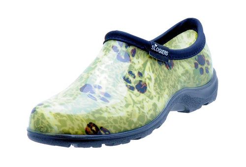 Sloggers Women's Rain & Garden Shoes Paw Print Green