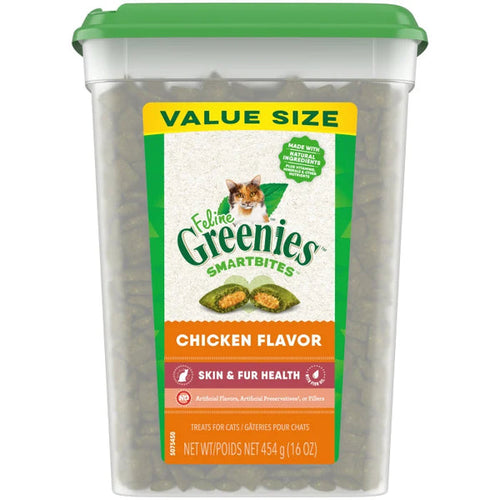Greenies Feline Chicken Flavored Skin & Fur Smartbites