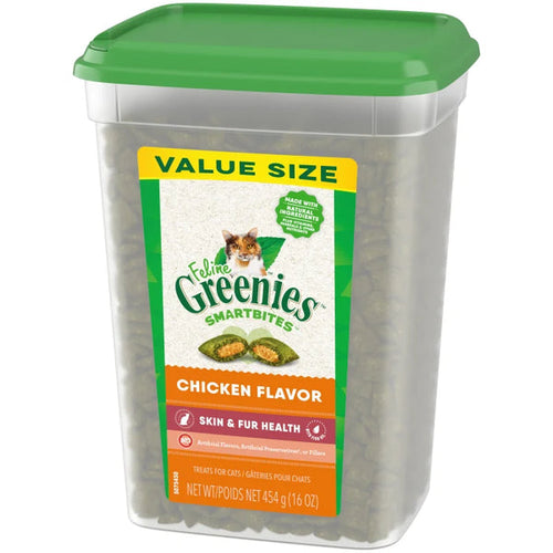 Greenies Feline Chicken Flavored Skin & Fur Smartbites