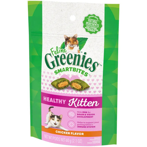 Feline Greenies Smartbites Healthy Kitten Treats Chicken Flavored Cat Treats