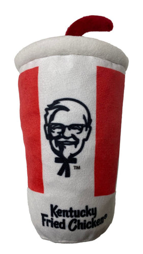 Ethical Pet Spot Kentucky Fried Chicken Plush Soda With Straw Dog Toy