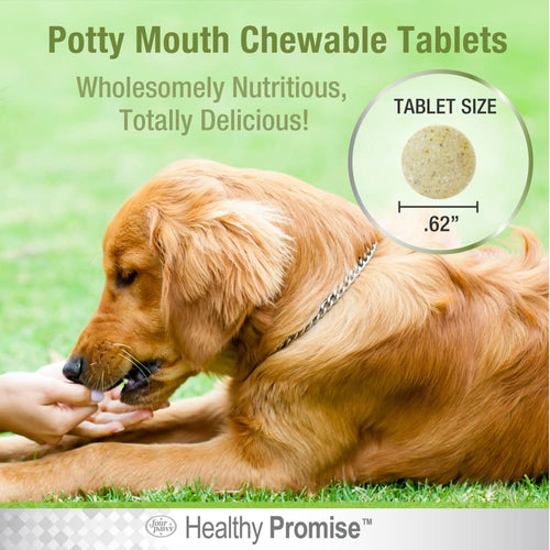 Four Paws Healthy Promise Potty Mouth Tablets - Coprophagia Stool Eating Deterrent for Dogs