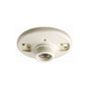 Leviton One-Piece Glazed Porcelain Outlet Box Mount, Aluminum, White