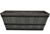 Gardener Select® Whiskey Barrel Trough Planter - 10in W x 22in L x 10in H - Barn Wood Grey with Black Bands