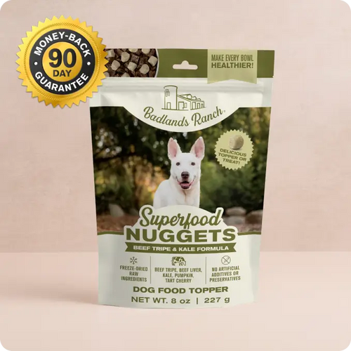 Badlands Ranch Superfood Nuggets Beef Tripe & Kale Formula Freeze-Dried Raw Dog Food Topper