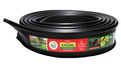 Master Mark Master Gardener Plus Professional Black Recycled Plastic Lawn Landscape Edging Edging