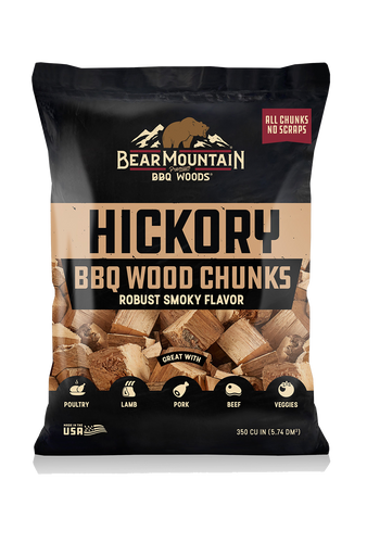 Bear Mountain BBQ Premium Woods Hickory BBQ Wood Chunks
