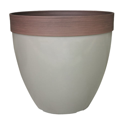 Southern Patio 15 Resin Hornsby Planter in Taupe Finish