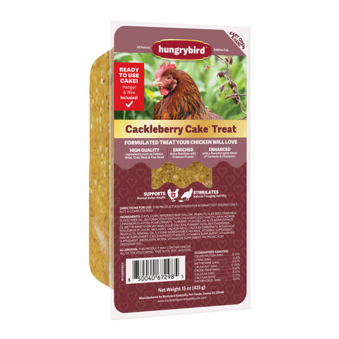 Hungrybird 15 oz. Cackleberry Cake Treat 8/Cs. for Chicken