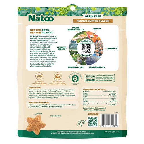 Natoo Crunchy Biscuits Peanut Butter Flavor Dog Treats