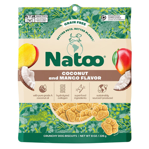 Natoo Crunchy Dog Biscuits Coconut And Mango Flavor - BIG BITE