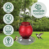 Nature's Way EcoCycle™ Crimson Comb Recycled Glass Hummingbird Feeder