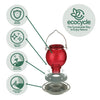 Nature's Way EcoCycle™ Crimson Comb Recycled Glass Hummingbird Feeder