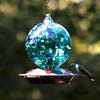 Nature's Way EcoCycle™ Garden Globe Handblown Recycled Glass Hummingbird Feeder