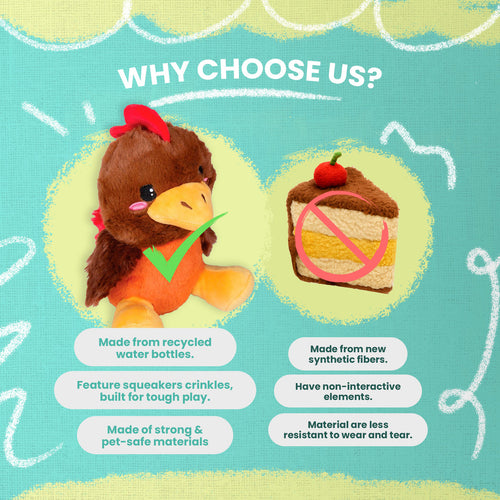 Snugarooz Rusty the Rooster Dog Toy