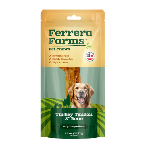 Ferrera Farms Turkey Tendon Knotted Bone 8″