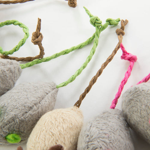 SmartyKat Skitter Critters Value Pack Plush Catnip Cat Toys, Gray & Cream (Set of 10)