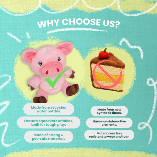 Snugarooz Phat Pig Dog Toy