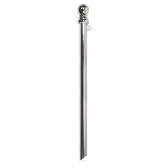 Evergreen Chrome Finish Aluminum Flag Pole With Anti-Wrap Tube (56