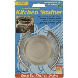 Mesh Kitchen Strainer with Chrome Ring, Stainless Steel
