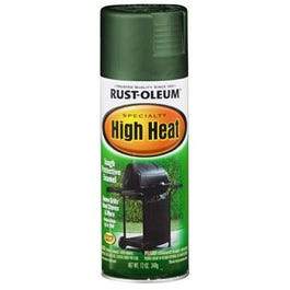 High-Heat Spray Paint, Flat Hunter Green, 12-oz.