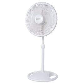 Oscillating Stand Fan, White, 16-In.