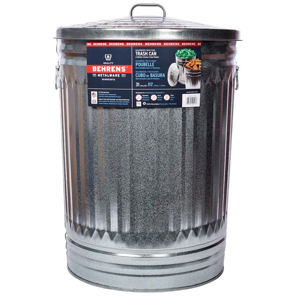 Behrens 31-Gallon Steel Trash Can 