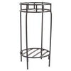 Plant Stand, Double, Contemporary Black Steel, 20.5 x 10.5-In.