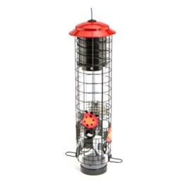 Ladybug Bird Feeder, Squirrel-Resistant, 18-In.