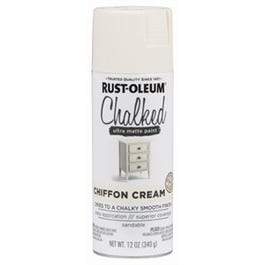 Chalked 1-Coat Spray Paint, Ultra Matte Chiffon Cream, 12-oz.