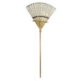 Deluxe Bamboo Rake, Flexible Tines, 24-In.